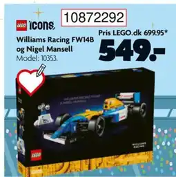 BR Leker LEGO Williams Racing FW14B og Nigel Mansell tilbud
