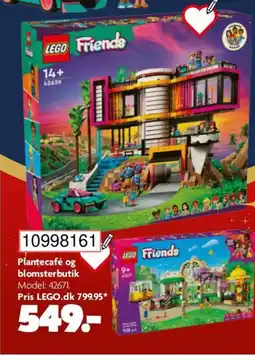BR Leker LEGO Fri Plantecafé og blomsterbutik Model: 42671. tilbud