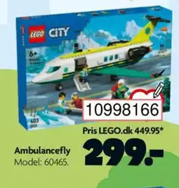 BR Leker LEGO CITY Ambulancefly Model: 60465. tilbud