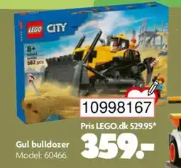 BR Leker LEGO CITY Gul bulldozer Model: 60466. tilbud