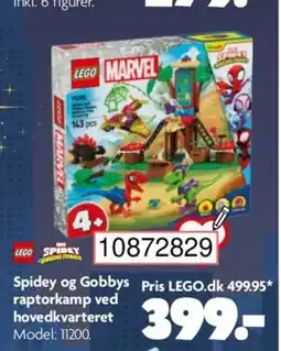 BR Leker LEGO SPIDEY Spidey og Gobbys raptorkamp ved hovedkvarteret Model: 11200. tilbud