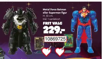 BR Leker Metal Force Batman eller Superman figur tilbud