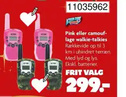 BR Leker Pink eller camouf- lage walkie-talkies tilbud