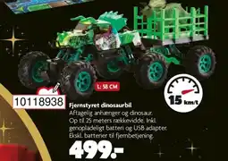 BR Leker Fjernstyret dinosaurbil tilbud