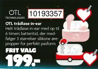 BR Leker TECHNOLOGIES OTL trådløse in-ear tilbud
