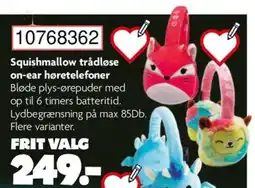 BR Leker Squishmallow trådløse on-ear høretelefoner tilbud