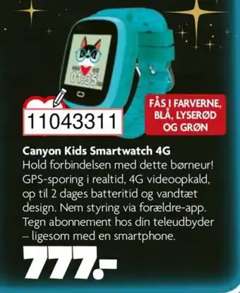 BR Leker Canyon Kids Smartwatch 4G tilbud
