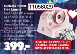 BR Leker MiniLens Instant Print kamera tilbud