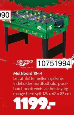 BR Leker Carromco multibord 10-i-1 tilbud