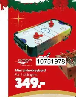 BR Leker Carromco mini airhockeybord for 2 deltagere. tilbud