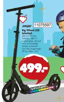 BR Leker SKEIGHT Big Wheel LED løbehjul tilbud