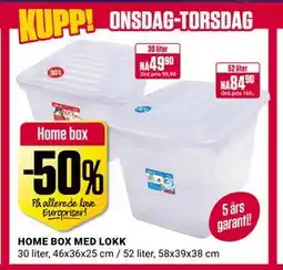 Europris HOME BOX MED LOKK tilbud