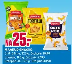 Europris MAARUD SNACKS, NOK 25 tilbud