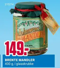 Europris BRENTE MANDLER, NOK 149 tilbud