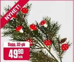 Europris Sopp, 32-pk, NOK 49.9 tilbud