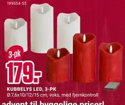 Europris KUBBELYS LED, 3-PK, NOK 179 tilbud
