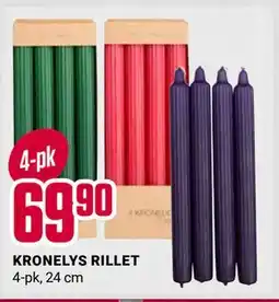 Europris KRONELYS RILLET, NOK 69.9 tilbud