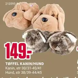 Europris TØFFEL KANIN/HUND, NOK 149 tilbud