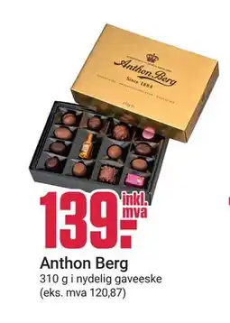 Europris Anthon Berg, NOK 139 tilbud