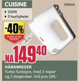 Europris HÅNDMIKSER, NOK 149.4 tilbud