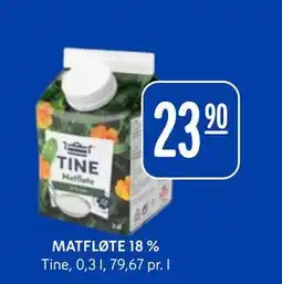 Rema 1000 MATFLØTE 18 %, NOK 23.9 tilbud