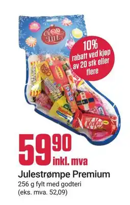 Europris Julestrømpe Premium, NOK 59.9 tilbud