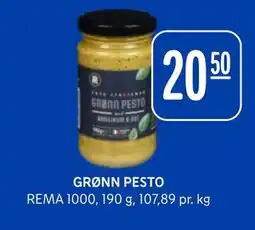 Rema 1000 GRØNN PESTO, NOK 20.5 tilbud