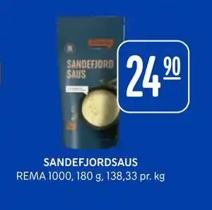 Rema 1000 SANDEFJORDSAUS, NOK 24.9 tilbud