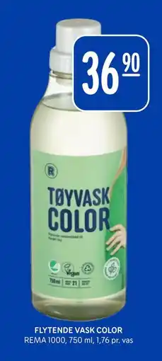 Rema 1000 FLYTENDE VASK COLOR, NOK 36.9 tilbud