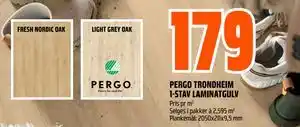PERGO TRONDHEIM 1-STAV LAMINATGULV, NOK 179