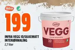 Obs Bygg INFRA VEGG 10/SILKEMATT INTERIØRMALING, NOK 199 tilbud