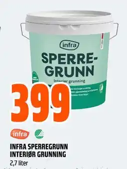 Obs Bygg INFRA SPERREGRUNN INTERIØR GRUNNING, NOK 399 tilbud