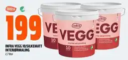 Obs Bygg INFRA VEGG 10/SILKEMATT INTERIØRMALING, NOK 199 tilbud