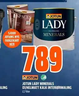Obs Bygg JOTUN LADY MINERALS 01/HELMATT KALK INTERIØRMALING, NOK 789 tilbud