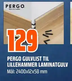 Obs Bygg PERGO GULVLIST TIL LILLEHAMMER LAMINATGULV, NOK 129 tilbud