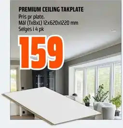 Obs Bygg PREMIUM CEILING TAKPLATE, NOK 159 tilbud