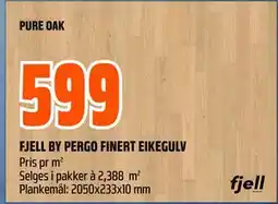 Obs Bygg FJELL BY PERGO FINERT EIKEGULV, NOK 599 tilbud