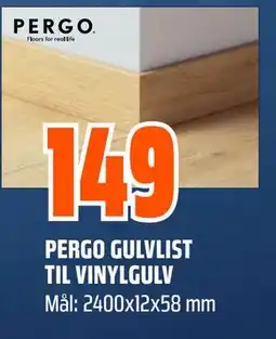 Obs Bygg PERGO GULVLIST TIL VINYLGULV, NOK 149 tilbud