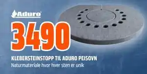 Obs Bygg KLEBERSTEINSTOPP TIL ADURO PEISOVN, NOK 3490 tilbud
