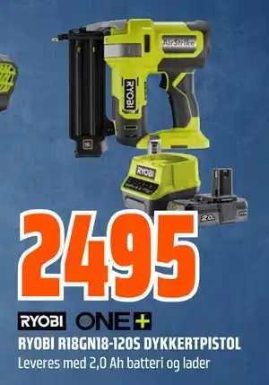 RYOBI R18GN18-120S DYKKERTPISTOL, NOK 2495