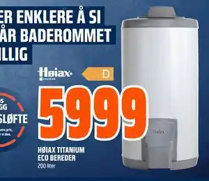 Obs Bygg HØIAX TITANIUM ECO BEREDER, NOK 5999 tilbud