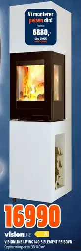 Obs Bygg VISIONLINE LIVING I40-3 ELEMENT PEISOVN, NOK 16990 tilbud