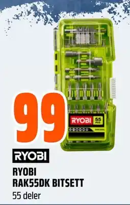 Obs Bygg RYOBI RAK55DK BITSETT, NOK 99 tilbud