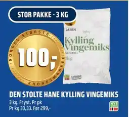Coop Obs DEN STOLTE HANE KYLLING VINGEMIKS, NOK 100 tilbud