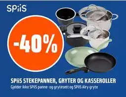 Coop Obs SPiiS STEKEPANNER, GRYTER OG KASSEROLLER tilbud