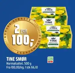 Coop Obs TINE SMØR, NOK 100 tilbud