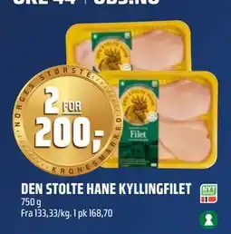 Coop Obs DEN STOLTE HANE KYLLINGFILET, NOK 200 tilbud