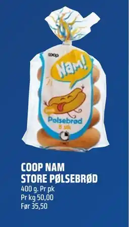 Coop Obs COOP NAM STORE PØLSEBRØD, NOK 20 tilbud