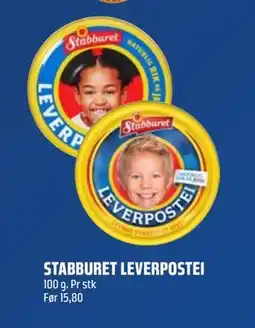 Coop Obs STABBURET LEVERPOSTEI, NOK 10 tilbud