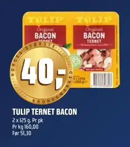 Coop Obs TULIP TERNET BACON, NOK 40 tilbud